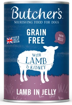 Butcher's Original Lamb in Jelly, karma dla psa, z jagnięcina i nerkami, kawałki w galaretce, 400g