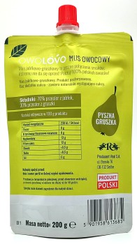 OWOLOVO Gruszkowo Mus jabłkowo-gruszkowy 200 g