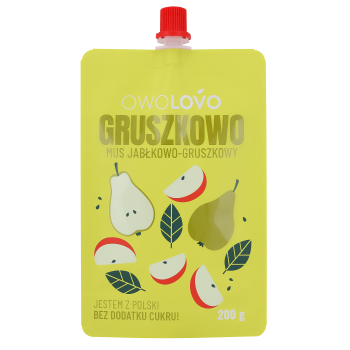 OWOLOVO Gruszkowo Mus jabłkowo-gruszkowy 200 g