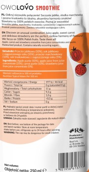 OWOLOVO Smoothie jabłko marchew truskawka 250 ml