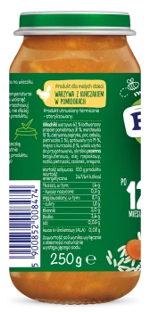 BoboVita Junior Warzywa z kurczakiem w pomidorach 1-3 lata 250 g