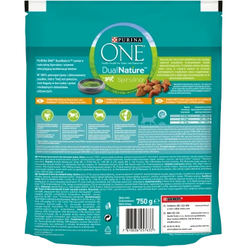 Purina One Dual Nature spirulina z kurczakiem  750 g