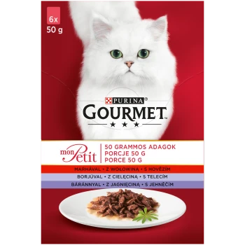 Gourmet Mon Petit Pełnoporcjowa karma dla dorosłych kotów 300 g (6 x 50 g)