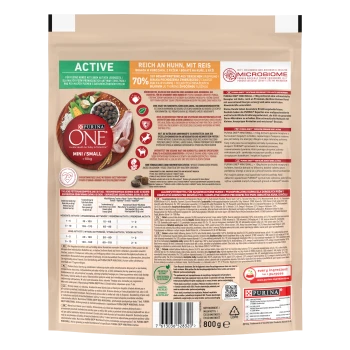 Purina One Mini Active Karma Dla Psa Kurczak Ryż 800G