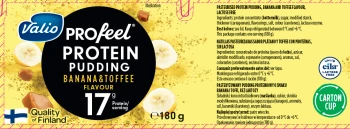 Valio Pasteryzowany pudding proteinowy bez laktozy o smaku banan/toffi 180 g