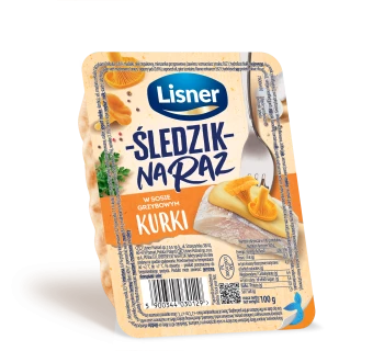 Śledzik na raz w sosie grzybowym KURKI Lisner 100g