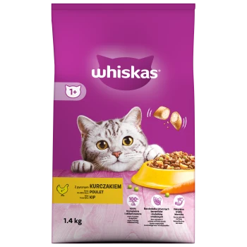 Whiskas Adult sucha karma dla dorosłych kotów Kurczak 1,4 kg