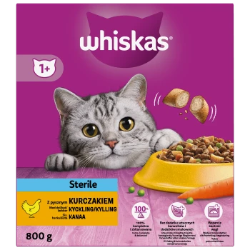 Whiskas Sterile Sucha karma z kurczakiem 800 g