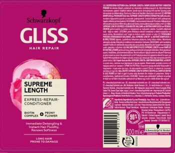 Gliss Kur Supreme Length Ekspresowa odżywka regeneracyjna 200 ml