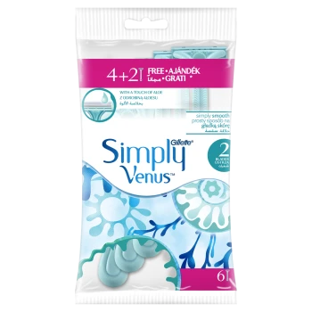 Gillette Simply Venus 2 Jednorazowe maszynki do golenia 6 sztuk