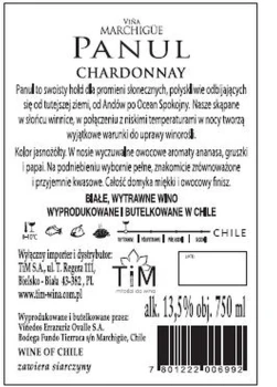'Panul Reserve Chardonnay Wino B.W. 0,75 l