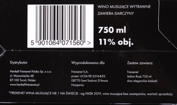 'Freixenet Italian Rose 0,75l + 2 kieliszki