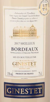 'Wino Ginestet Aoc Bordeaux B.PS. 750 ml