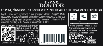 'Wino Black Doktor Bostavan C.PW. 750 ml