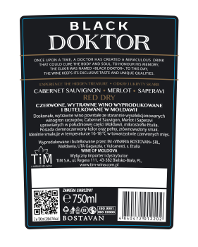 'Wino Black Doktor Bostavan C.W. 750 ml