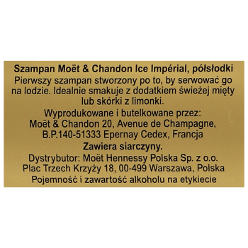 'Szampan Moët & Chandon Ice Imperial 0,75L 12%
