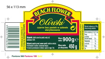 Beach Flower Oliwki bez pestek w zalewie 900 g