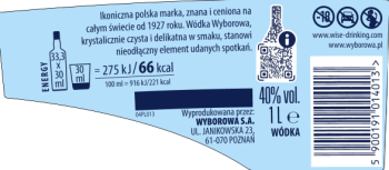 ' Wyborowa Wódka 1 l
