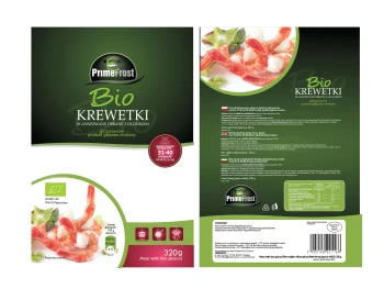 Primefrost Krewetki bananowe blanszowane obrane z ogonkiem mrożone BIO 320 g