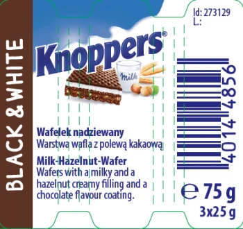 Knoppers Black&White 75g