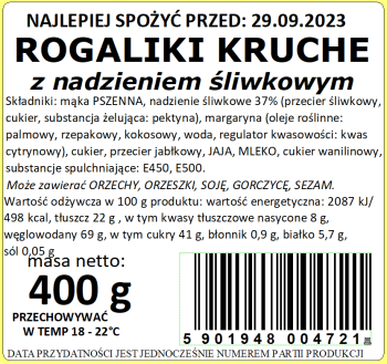 PUTKA Rogaliki kruche 400 g