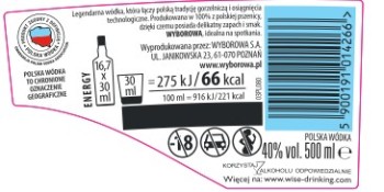 ' Wyborowa Polska Pszenica Wódka 500 ml