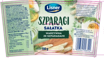 Szparagi Sałatka warzywna ze szparagami 500g Lisner