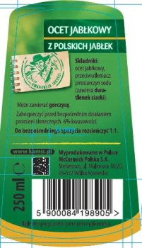 Kamis Ocet 250ml Z POLSKICH JABŁEK       [6]