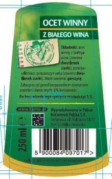 Kamis Ocet Winny 250ml BIAŁY  [6]
