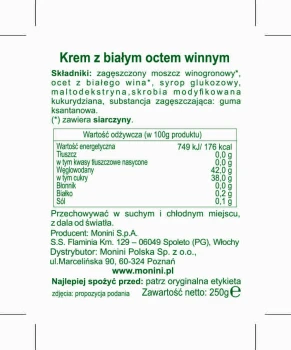 Monini.KREM NA BAZIE BIAŁEGO OCTU BALSAMICZNEGO [8]