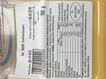 Włoszczowa SER PLASTRY 150g GOUDA [10]