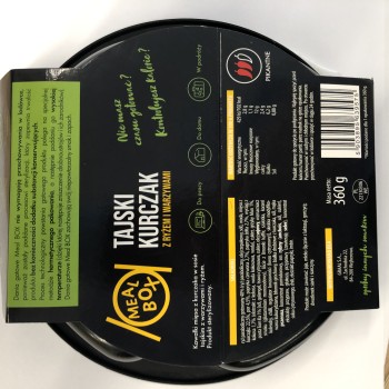 MEALBOX TAJSKI KURCZAK Z RYŻEM I WARZYWAMI 360g