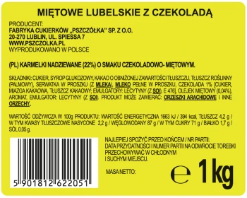 PSZCZÓŁKA MIĘTOWE LUBELSKIE W CZEKOLADZIE 1kg [6]