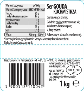 Mlekov.SER 1kg GOUDA plastry [6]