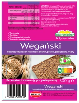 Benus CHLEB 300g WEGAŃSKI PEŁNOZIARNISTY [9]
