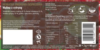 H.BIFIX PREM. MALINA Z CYTRYNĄ 20tb