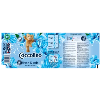 Płyn do płukania 68p  fresh&soft blue splash 1.7l