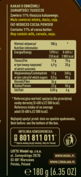 WEDEL KAKAO CIEMNE Z GHANY 180g [10]