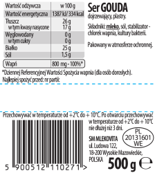 Mlekov.SER 500g GOUDA  plastry  [16]