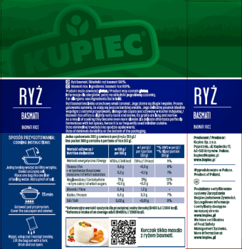 Kupiec RYŻ BASMATI  3*100g.