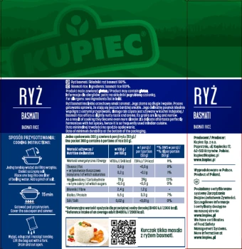 Kupiec RYŻ BASMATI  3*100g.    [12]