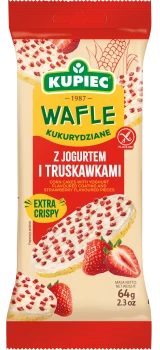 Kupiec WAFLE KUKURYDZIANE 64g JOGURTOWE Z TRUSKAWKĄ [12]