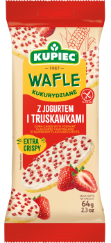 Kupiec WAFLE KUKURYDZIANE 64g JOGURTOWE Z TRUSKAWKĄ