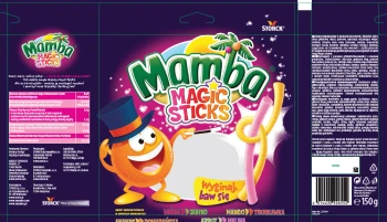Mamba Magic Sticks Gumy rozpuszczalne o smakach owocowych 150 g