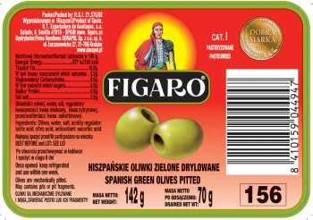 Figaro Oliwki zielone drylowane 142 g