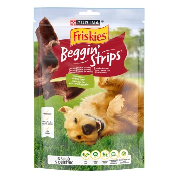 Friskies Beggin' Strips o smaku bekonu Uzupełniająca karma dla dorosłych psów 120 g (7 sztuk)