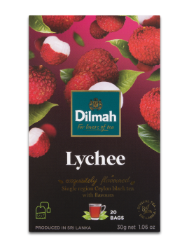 Dilmah Lychee Cejlońska czarna herbata z aromatem owocu liczi 30 g (20 torebek)