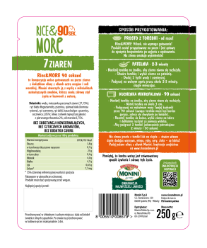 Monini Rice & More Kompozycja 7 ziaren i soczewicy 250 g