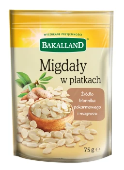BAKALLAND MIGDAŁY 75g  PŁATKI   [15]