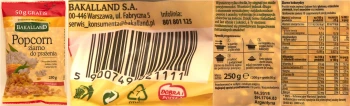 BAKALLAND POPCORN 250g DO PRAŻENIA [12]